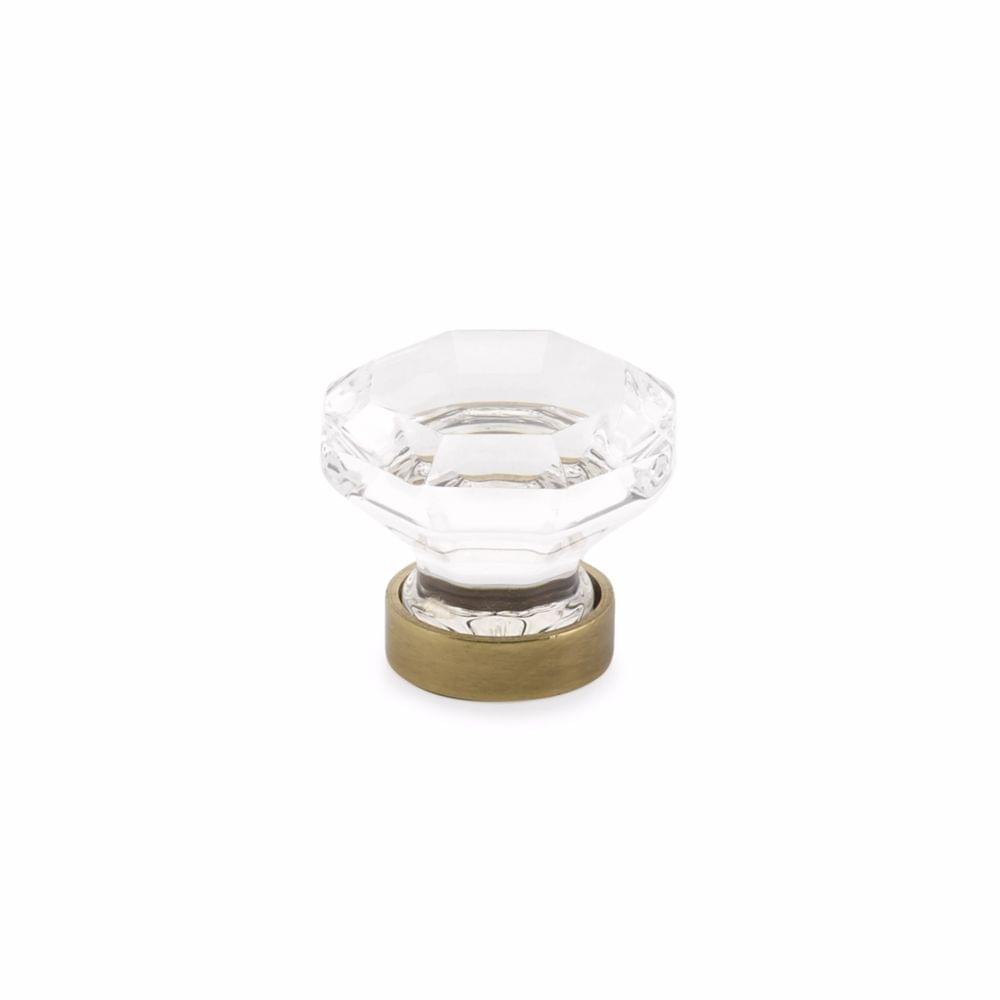 Emtek 86011US7 Old Town Clear 1-1/4" Cabinet Knob French Antique Brass Finish.