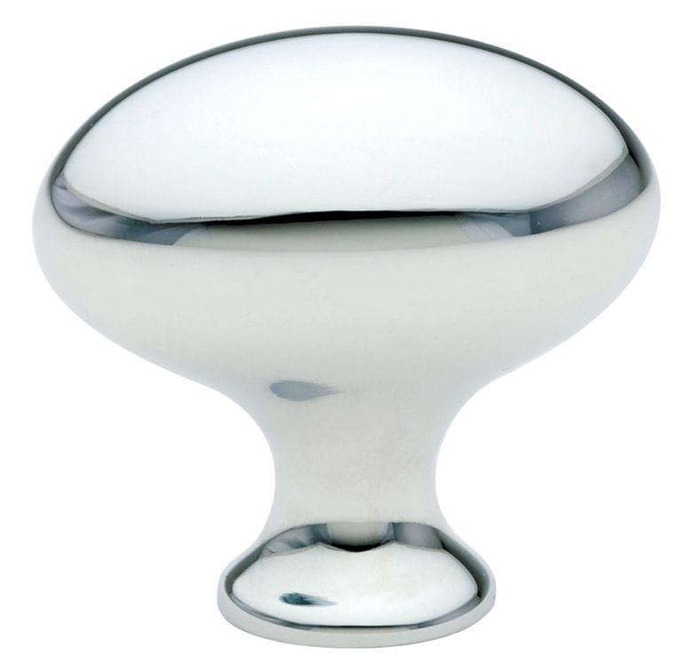 Emtek 86016US26 Egg 1-1/4" Cabinet Knob Polished Chrome Finish.
