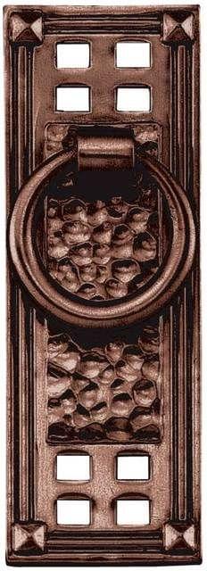 Emtek 86042US10B Hammered Vertical Ring Cabinet Pull 1-1/4" X 3-1/2" Oil Rubbed Bronze Finish.
