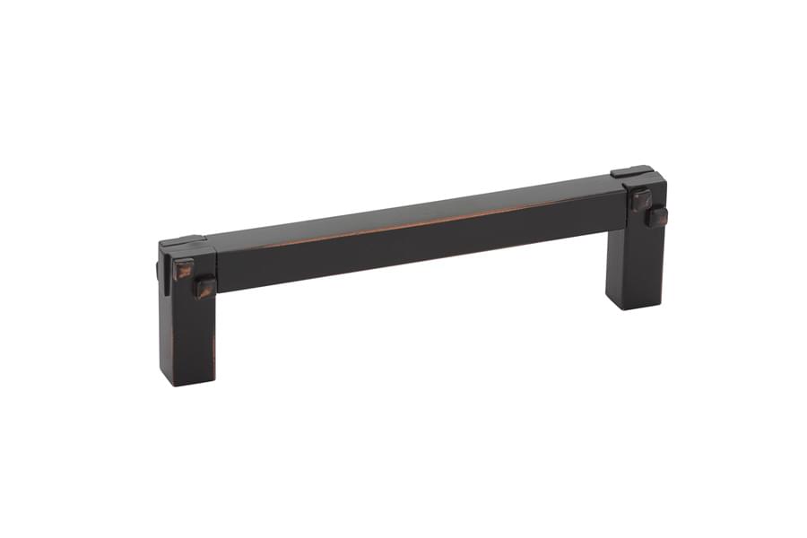 Emtek 86045US10B Mortise and Tenon Cabinet Pull with 4" Center To Center Oil Rubbed Bronze Finish.