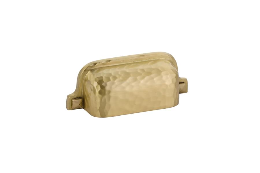 Emtek 86049US10B Hammered Bin Cabinet Pull with 3" Center To Center Oil Rubbed Bronze Finish.