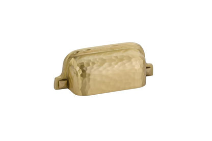 Emtek 86049US10B Hammered Bin Cabinet Pull with 3" Center To Center Oil Rubbed Bronze Finish.