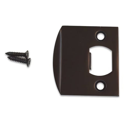 Emtek 86086US Solid Brass Extended Lip Strike with Screw Set.