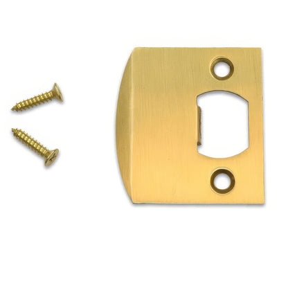 Emtek 86086US Solid Brass Extended Lip Strike with Screw Set