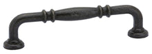 Emtek 86102MB Tuscany Ribbed Cabinet Pull with 4" Center To Center Medium Bronze Finish.