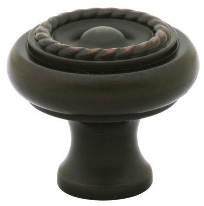 Emtek 86113US10B Rope 1-1/4" Cabinet Knob Oil Rubbed Bronze Finish.