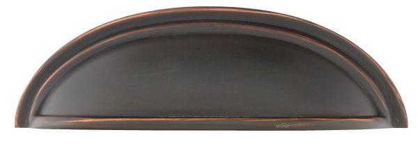 Emtek 86123US10B Cup Cabinet Pull with 3" Center To Center Oil Rubbed Bronze Finish.