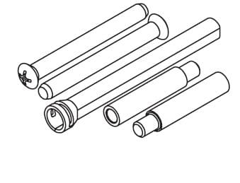 Kwikset 86129-006 Thick Door Screw Pack for 660 / 870 for US26 Bright Chrome and US26D Satin Chrome Finish.