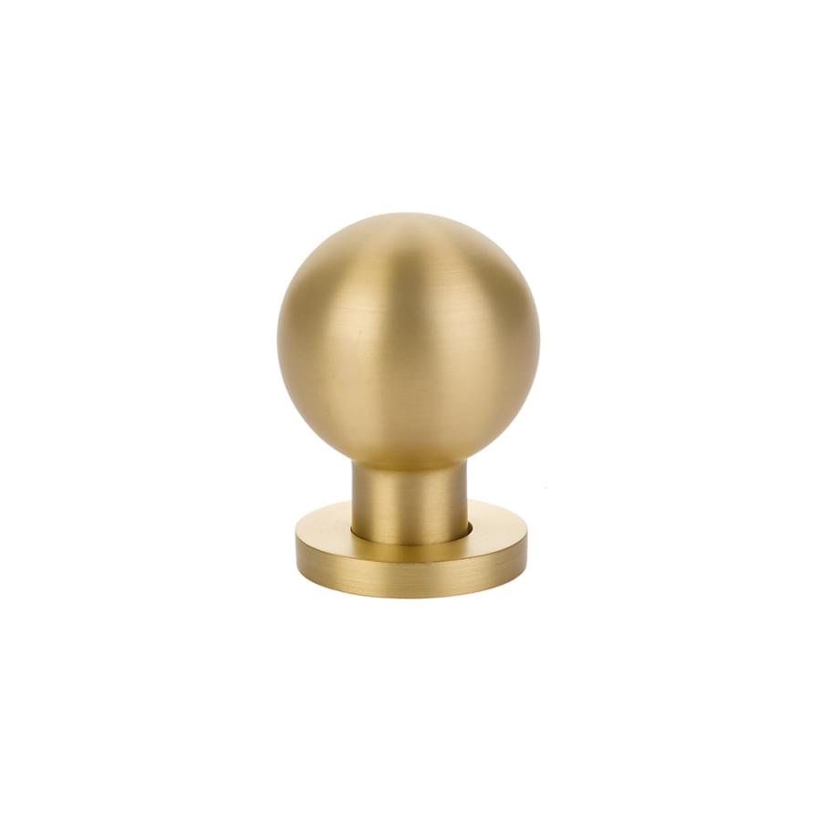 Emtek 86152US4 Modern Globe 1" Cabinet Knob Satin Brass Finish.