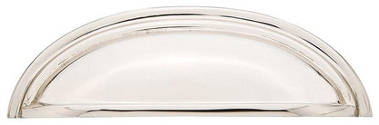 Emtek 86173US14 Cup Cabinet Pull with 4" Center To Center Polished Nickel Lifetime Finish.