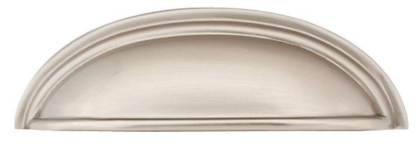 Emtek 86173US14 Cup Cabinet Pull with 4" Center To Center Polished Nickel Lifetime Finish.