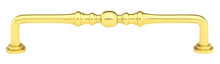 Emtek 86248US3 Spindle Cabinet Pull with 6" Center To Center Polished Brass Lifetime Finish.