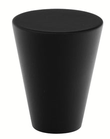 Emtek 86261US19 Cone 1" Cabinet Knob Flat Black Finish.