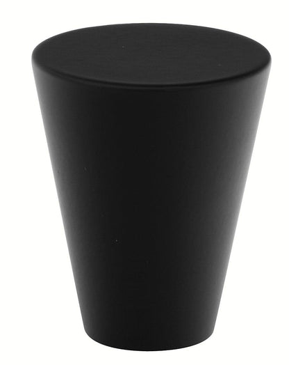Emtek 86261US19 Cone 1" Cabinet Knob Flat Black Finish.