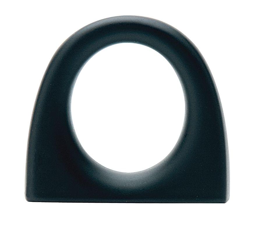 Emtek 86270US19 Ring Cabinet Knob with 1" Center to Center Flat Black Finish.