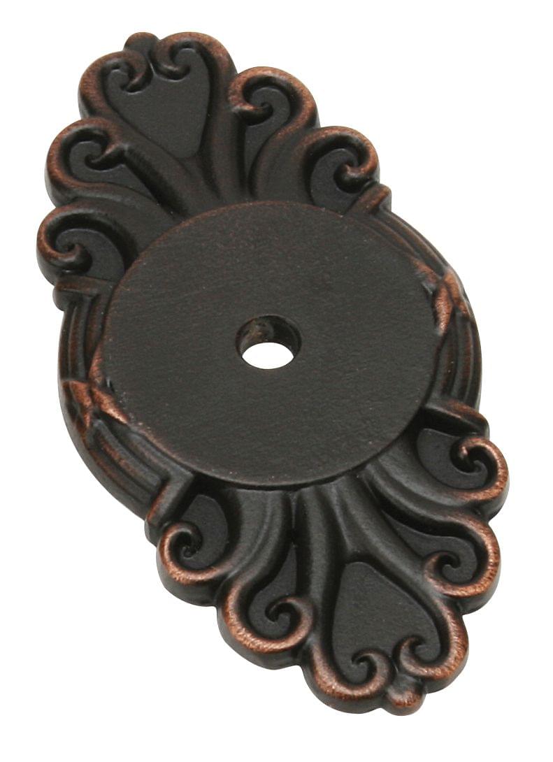 Emtek 86293US10B Ribbon and Reed Backplate for Cabinet Knob Oil Rubbed Bronze Finish.
