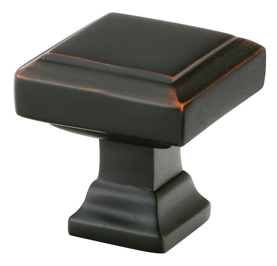 Emtek 86295US10B Geometric Square 1-1/4" Cabinet Knob Oil Rubbed Bronze Finish.