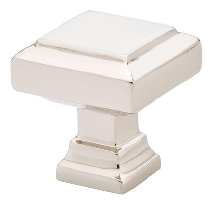 Emtek 86295US14 Geometric Square 1-1/4" Cabinet Knob Polished Nickel Lifetime Finish.