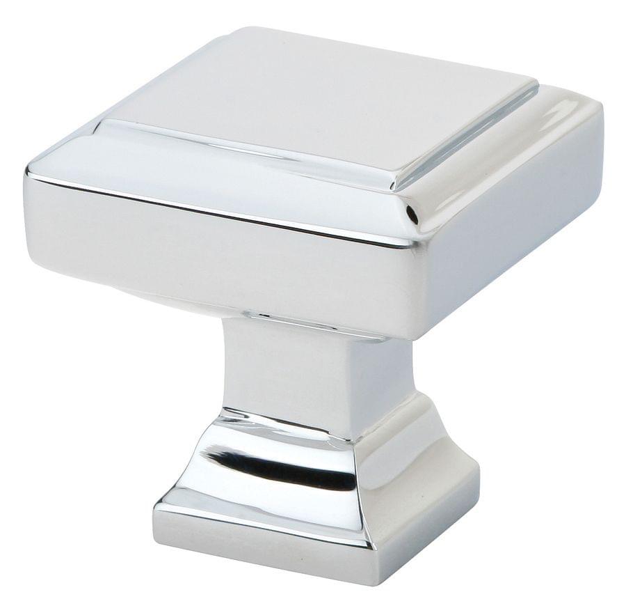 Emtek 86296US26 Geometric Square 1-3/8" Cabinet Knob Polished Chrome Finish.