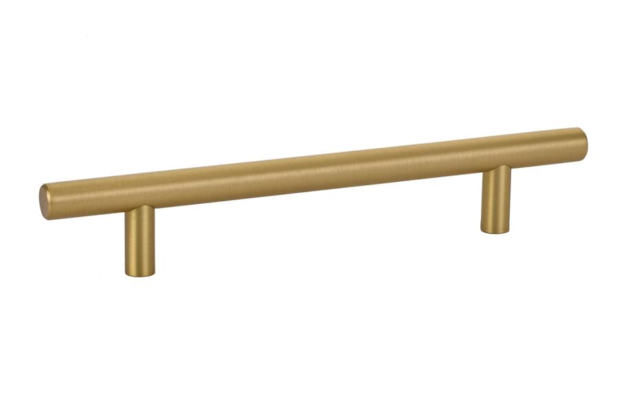 Emtek 86361US4 Brass Bar Cabinet Pull with 5" Center to Center Satin Brass Finish.