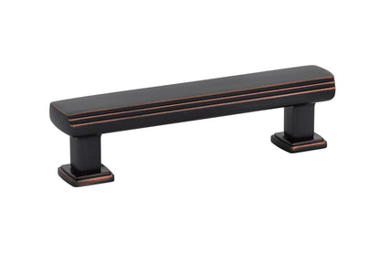 Emtek 86422US10B Art Deco Cabinet Pull with 3-1/2" Center to Center Oil Rubbed Bronze Finish.