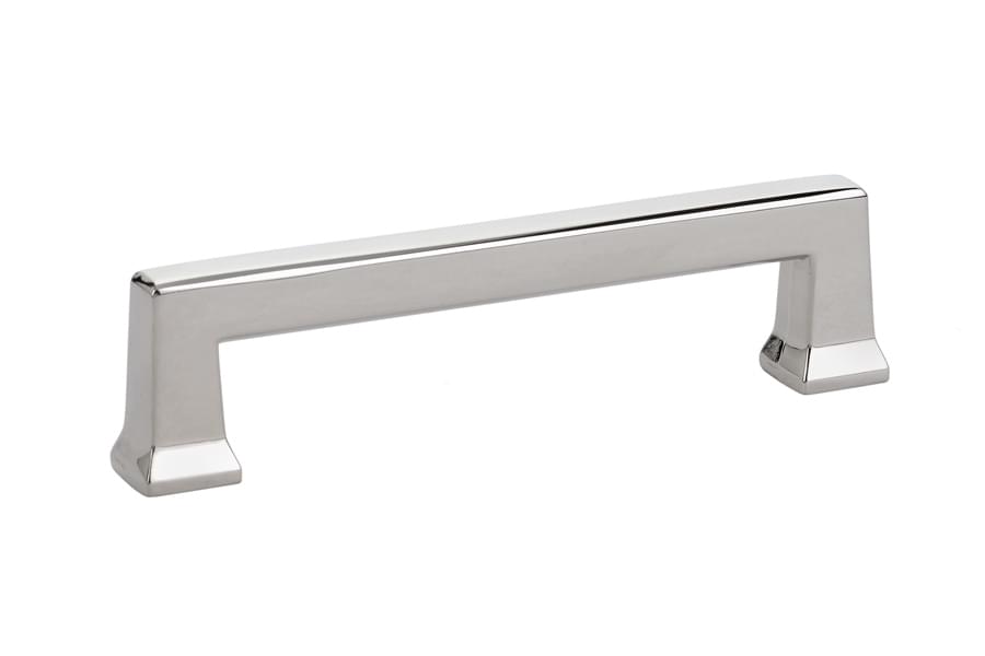 Emtek 86425US14 Alexander Cabinet Pull with 4" Center to Center Polished Nickel Lifetime Finish.