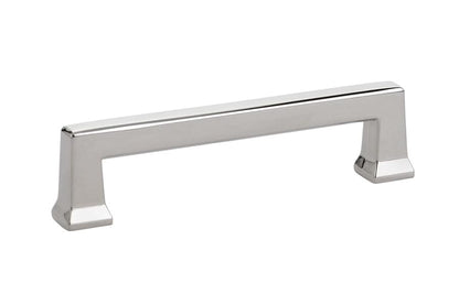 Emtek 86425US14 Alexander Cabinet Pull with 4" Center to Center Polished Nickel Lifetime Finish.