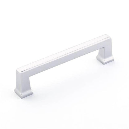 Emtek 86425US14 Alexander Cabinet Pull with 4" Center to Center Polished Nickel Lifetime Finish.