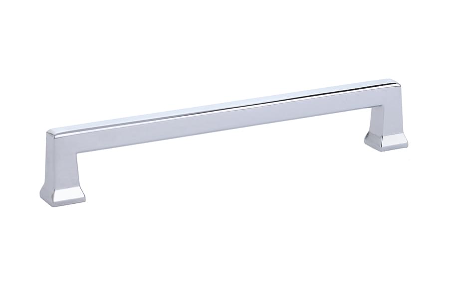 Emtek 86426US14 Alexander Cabinet Pull with 6" Center to Center Polished Nickel Lifetime Finish.