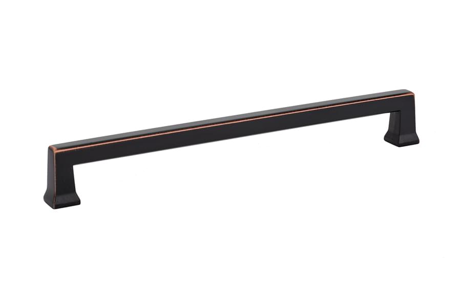 Emtek 86427US10B Alexander Cabinet Pull with 8" Center to Center Oil Rubbed Bronze Finish.