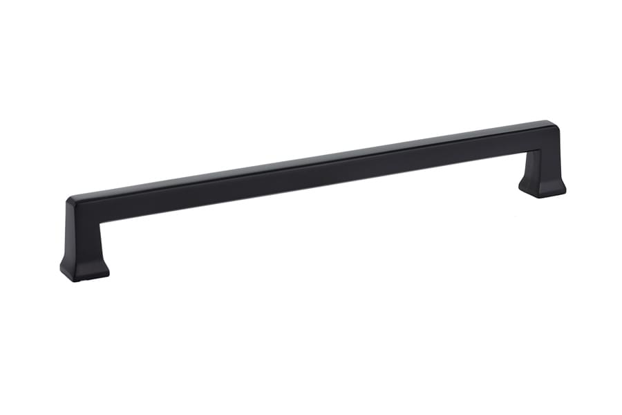 Emtek 86427US19 Alexander Cabinet Pull with 8" Center to Center Flat Black Finish.