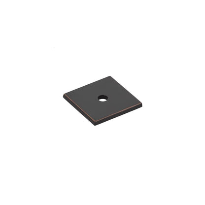 Emtek 86434US10B Art Deco Square Backplate for Cabinet Knob Oil Rubbed Bronze Finish.