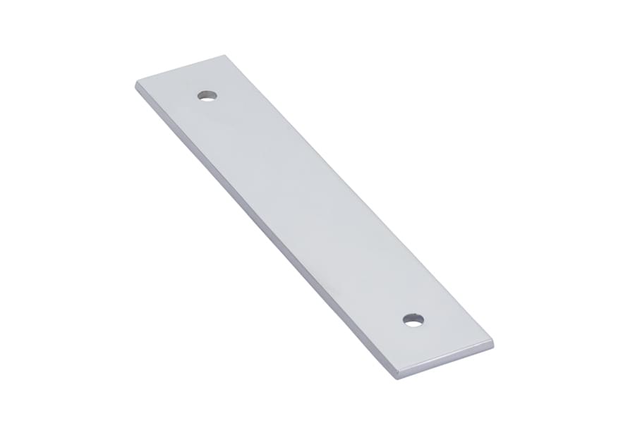 Emtek 86435US15 Art Deco Rectangular Backplate for Cabinet Pull with 4" Center to Center Satin Nickel Finish.