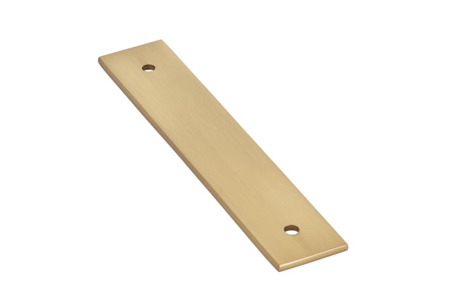 Emtek 86435US4 Art Deco Rectangular Backplate for Cabinet Pull with 4" Center to Center Satin Brass Finish.