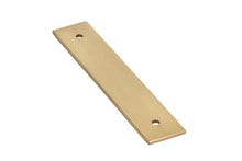 Emtek 86435US4 Art Deco Rectangular Backplate for Cabinet Pull with 4" Center to Center Satin Brass Finish.