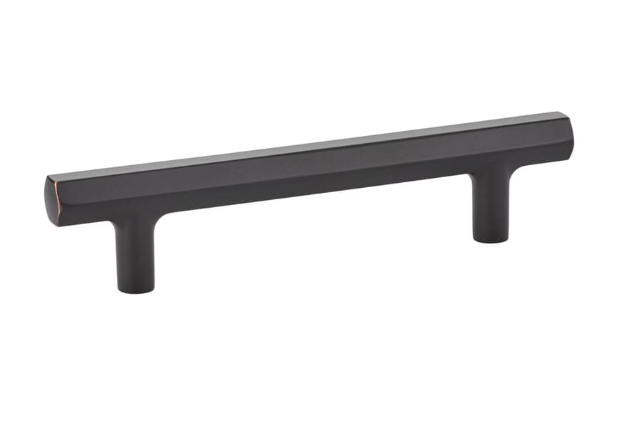 Emtek 86460US10B Mod Hex Cabinet Pull with 4" Center to Center Oil Rubbed Bronze Finish.