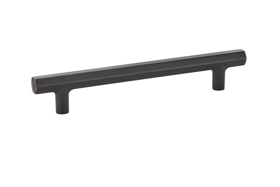 Emtek 86461US10B Mod Hex Cabinet Pull with 6" Center to Center Oil Rubbed Bronze Finish.