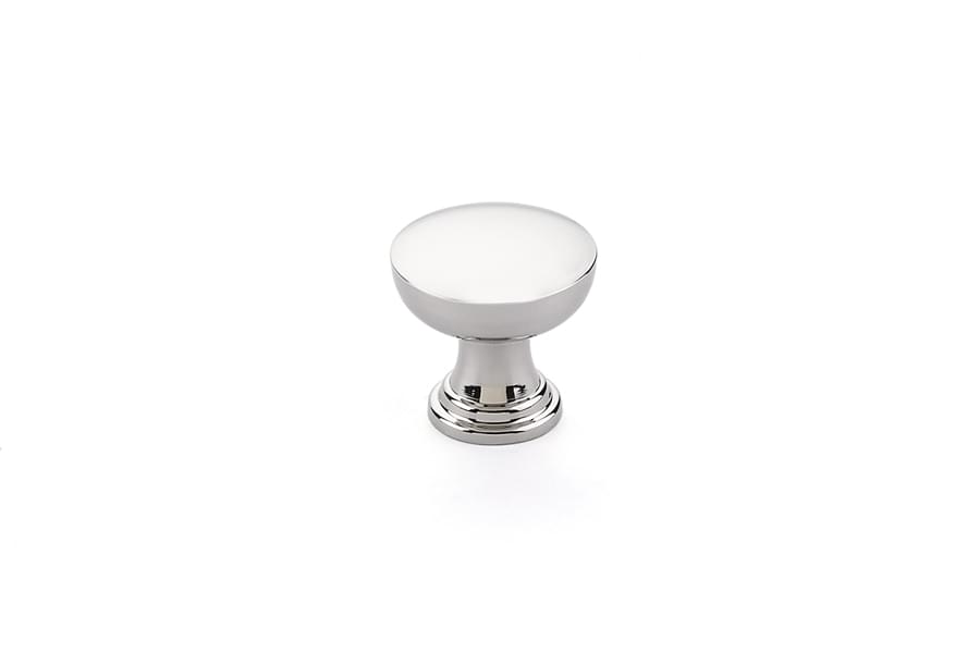Emtek 86467US14 Overland 1-1/4" Cabinet Knob Polished Nickel Lifetime Finish.