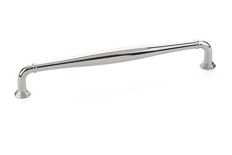 Emtek 86474US14 Blythe Cabinet Pull with 8" Center to Center Polished Nickel Lifetime Finish.