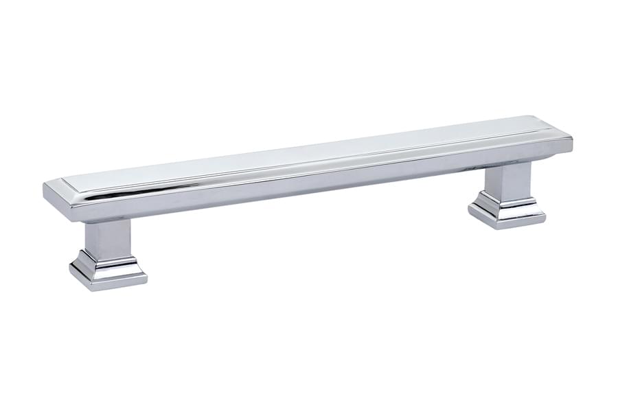 Emtek 86492US26 Geometric Rectangular Cabinet Pull with 5" Center to Center Polished Chrome Finish.