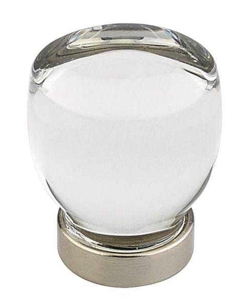 Emtek 86562US14 Juneau 1-1/8" Glass Cabinet Knob Polished Nickel Lifetime Finish.