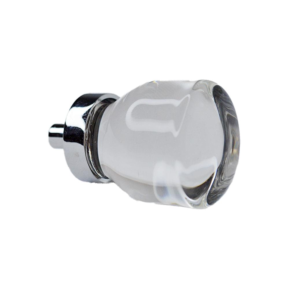 Emtek 86562US26 Juneau 1-1/8" Glass Cabinet Knob Polished Chrome Finish.