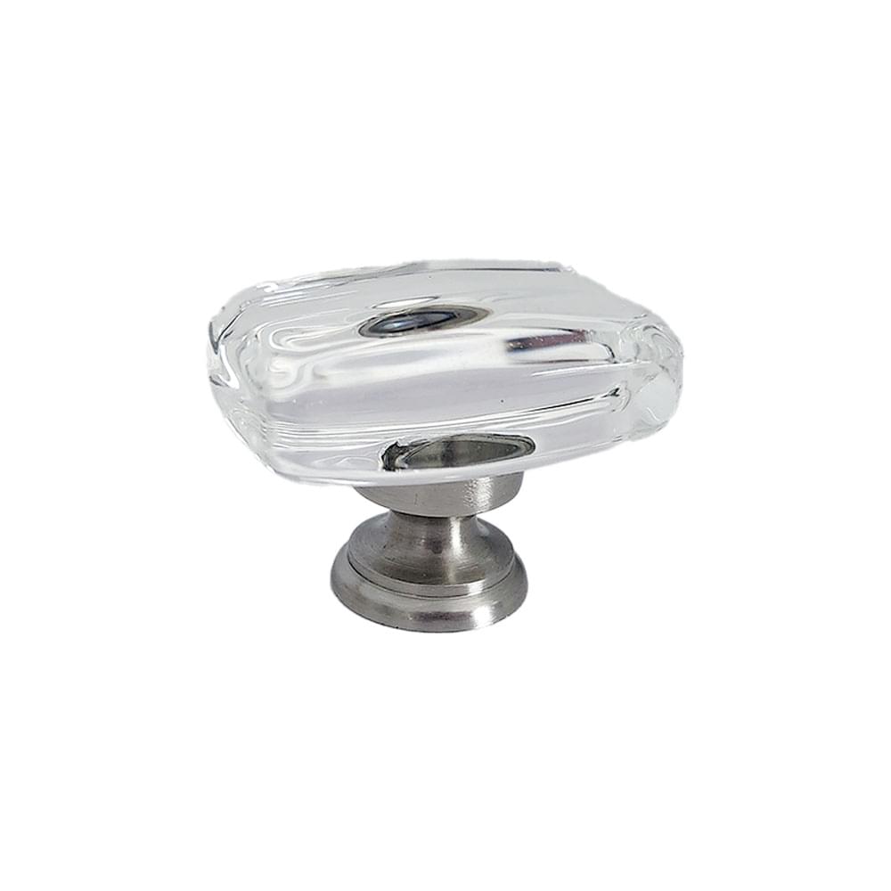 Emtek 86566US14 Windsor 1-5/8" Glass Cabinet Knob Polished Nickel Lifetime Finish.