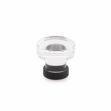 Emtek 86569US19 Grayson 1-1/4" Glass Cabinet Knob Flat Black Finish.