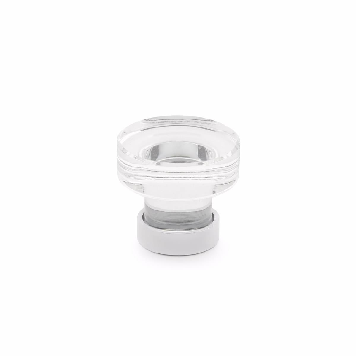 Emtek 86569US14 Grayson 1-1/4" Glass Cabinet Knob Polished Nickel Lifetime Finish.
