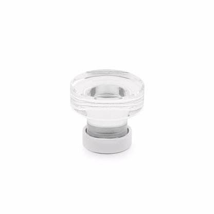 Emtek 86569US14 Grayson 1-1/4" Glass Cabinet Knob Polished Nickel Lifetime Finish.