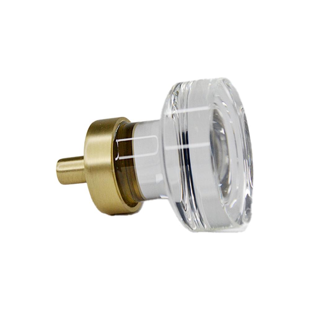 Emtek 86569US4 Grayson 1-1/4" Glass Cabinet Knob Satin Brass Finish.