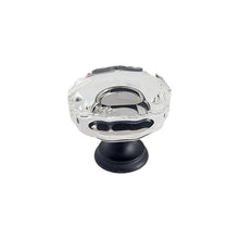 Emtek 86571US15 Lowell 1-3/8" Glass Cabinet Knob Satin Nickel Finish.