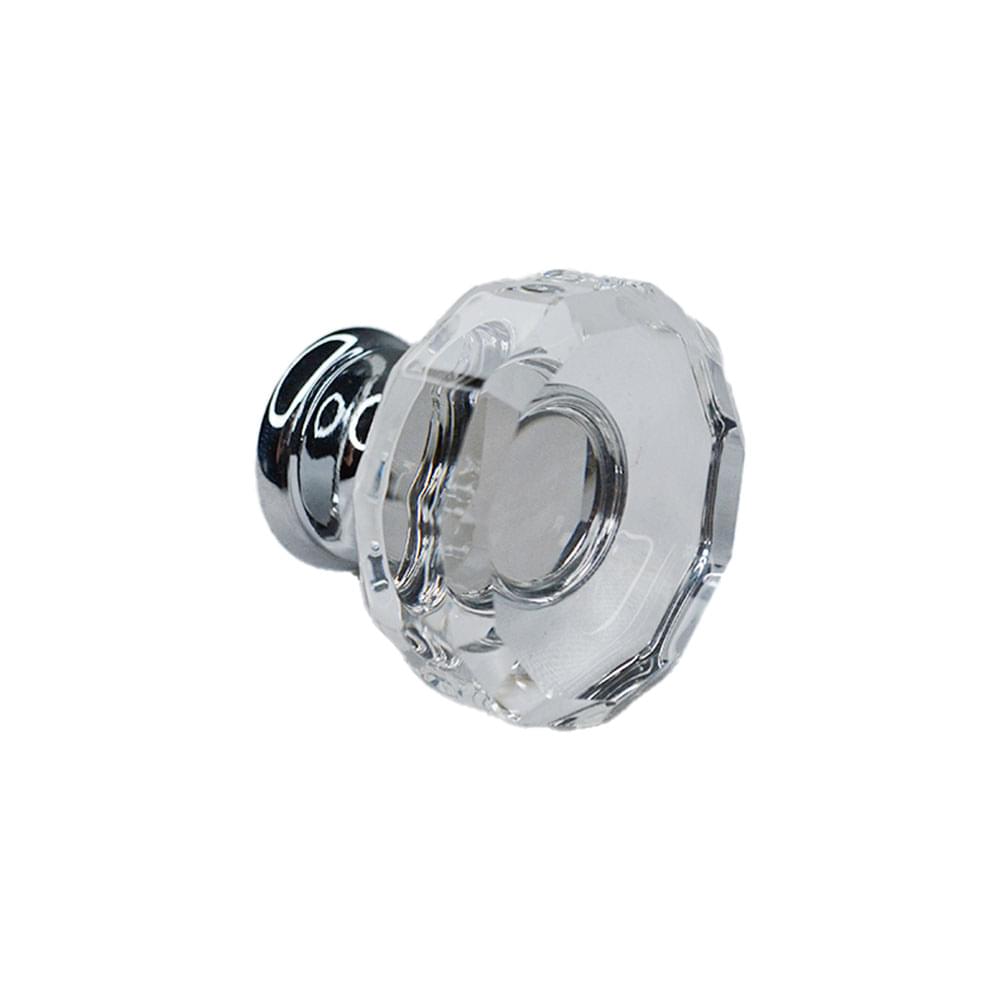 Emtek 86571US15 Lowell 1-3/8" Glass Cabinet Knob Satin Nickel Finish.