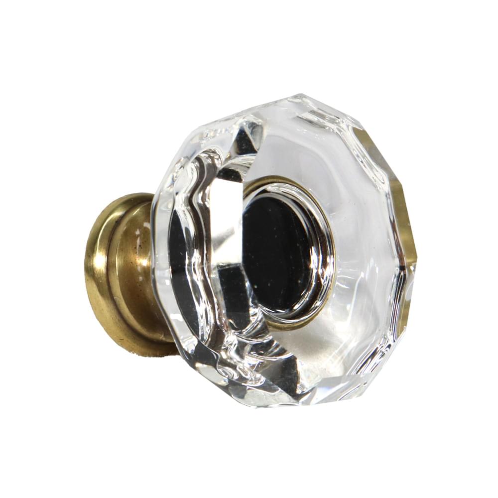 Emtek 86571US15 Lowell 1-3/8" Glass Cabinet Knob Satin Nickel Finish.